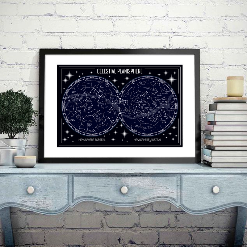 Небесный Планасфера Карта Холс – обзор и цена Star Map Poster
